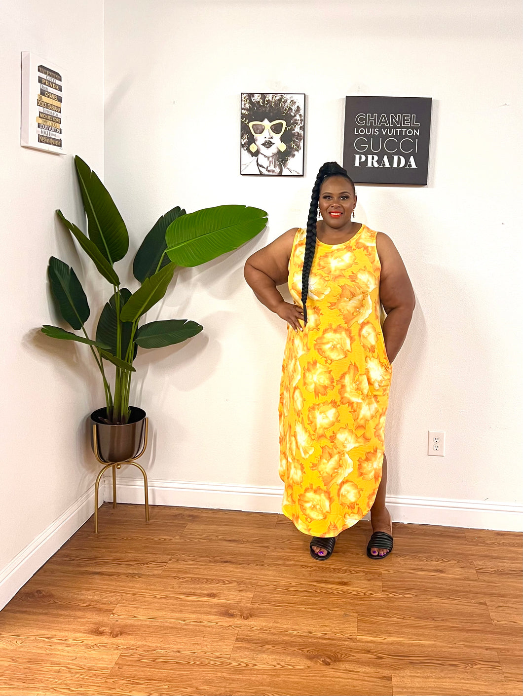 Orange Flower Dress