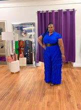 Load image into Gallery viewer, Show Me The Curves Jumpsuit Blue